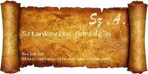 Sztankovits Adrián névjegykártya