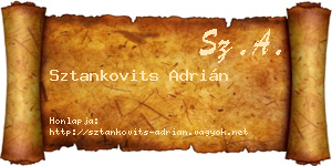 Sztankovits Adrián névjegykártya